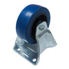 W9004-V6 4" Heavy Duty Fixed Caster with Rubber Blue Wheel