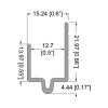 3030 1/2" TONGUE EXTRUSION (12 ft. Cut In Half)