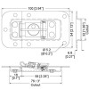 L903/7336Z - MEDIUM TWIST LATCH - in slim dish