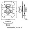 3758 - MINI TWIST LATCH - in recessed dish 