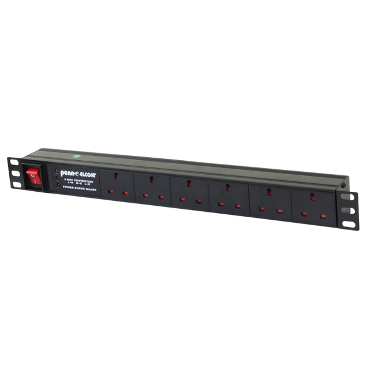 19-inch Rack-mount Power Strip with Overload Protection 