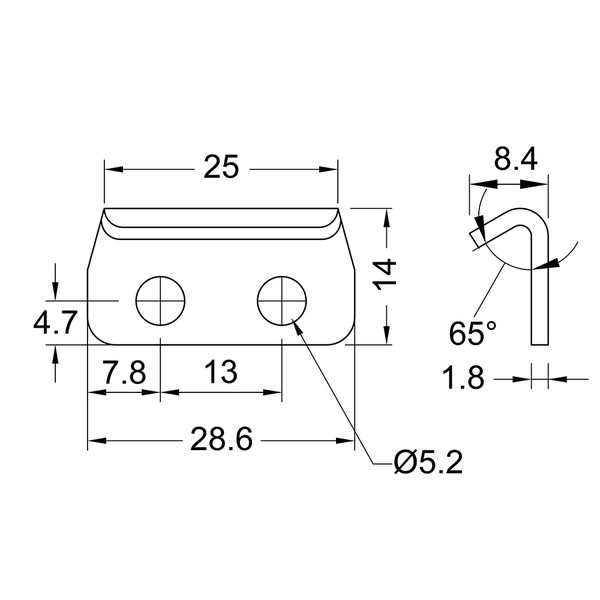 L0915Z-01 - CATCHPLATE /KEEPER for medium size latches - DIY Road