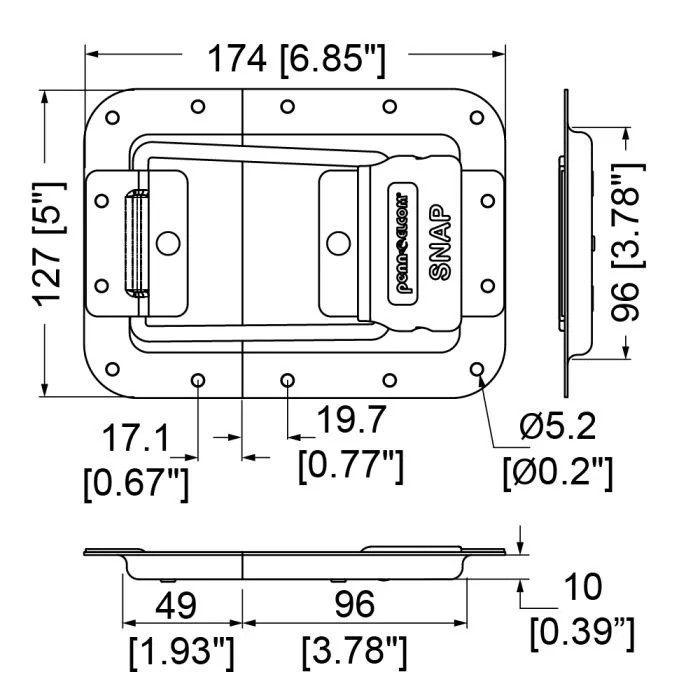D0553Z-SNAP - LARGE ZINC LID STAY-LOCKING 