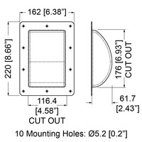 H1107 - CABINET HANDLE - AIR SEAL - recessed - DIY Road Cases Store