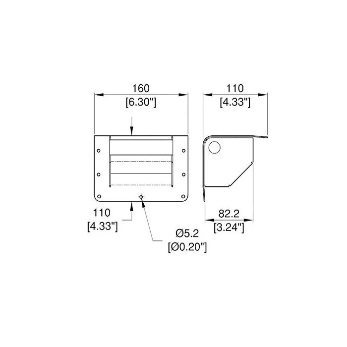 H1105/90 - EDGE HANDLE -RECESSED - large radius - DIY Road Cases Store