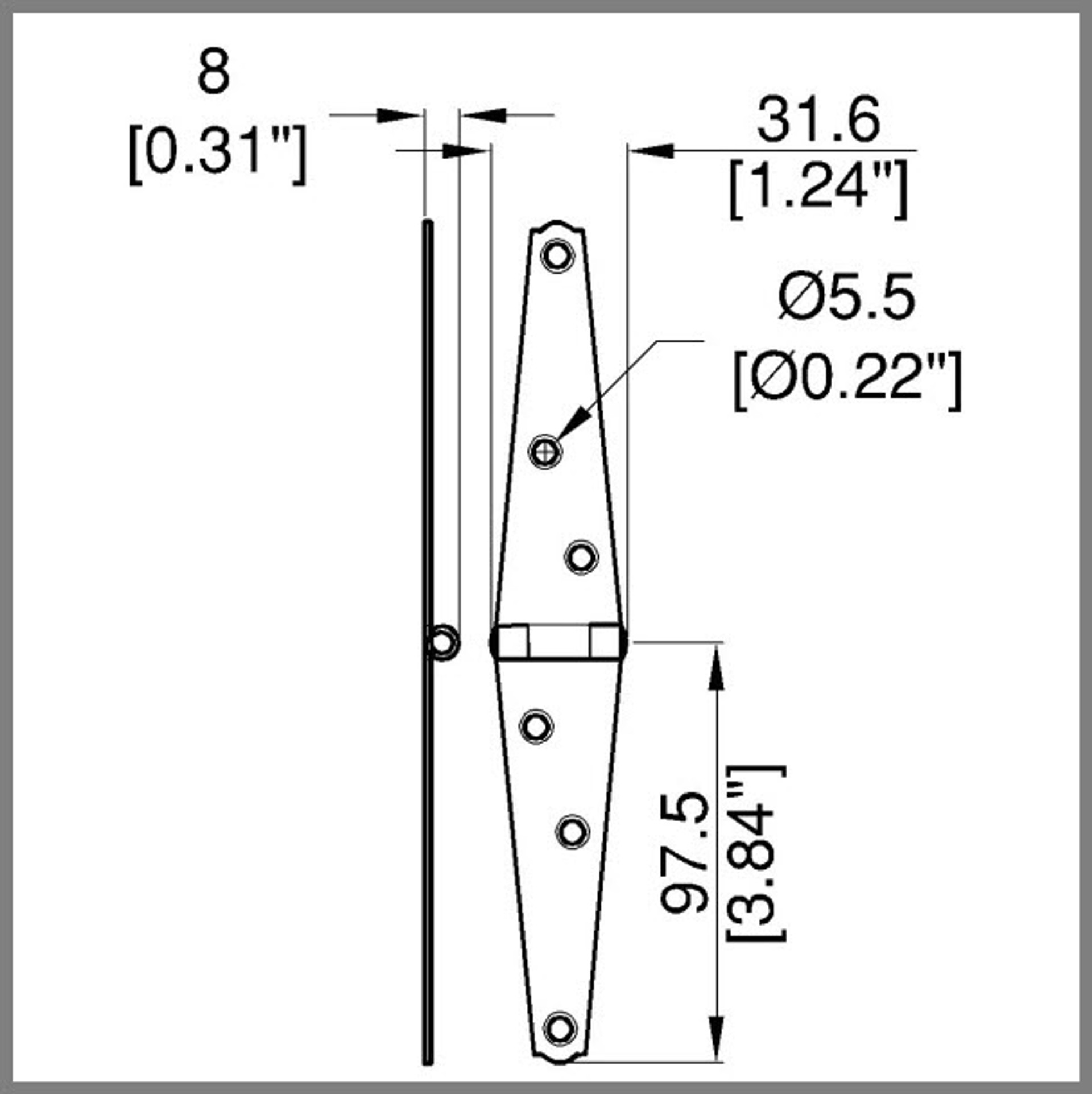 2698 PADLOCKABLE STRAP HINGE DIY Road Cases Store