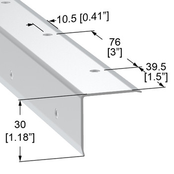 3153/12 -ANGLE CORNER EXTRUSION -PRE PUNCHED- 13/16" (12ft.)