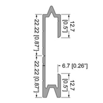 3021/23 - 1/4" BREAK APART TONGUE AND GROOVE EXTRUSION (12 ft)