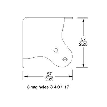 1033-FLAT FLIGHT CASE CORNER 