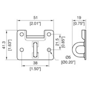 2011 LARGE SURFACE MOUNT CATCH PLATE For L0935 padlocking catch 