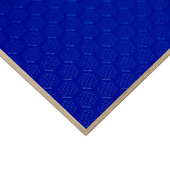 High quality birch plywood with blue HEX phenolic on one side and plain blue phenolic on reverse side - call in for shipping costs and options before placing an order on the website 