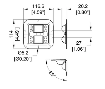 P8905Z-MEDIUM SIZE SURFACE MOUNT LID STAY 