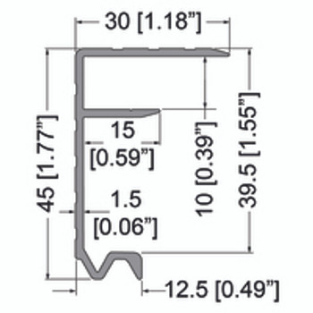 E0871/2000 - LIDMAKER EXTRUSION  - 3/8"( 6.5 ft. length)  