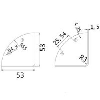 1059 - TRIANGULAR FLAT CORNER 