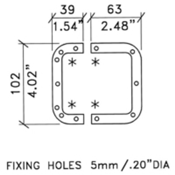 L0906 - BACK PLATE FOR MEDIUM SIZE LATCHES 