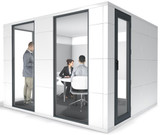 Studiobricks conference pod in white laminate