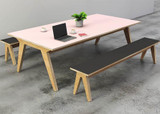 Rigg 'Synk' Plywood Office Table & Benches