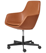 Fritz Hansen Little Giraffe Swivel Chair Walnut Leather