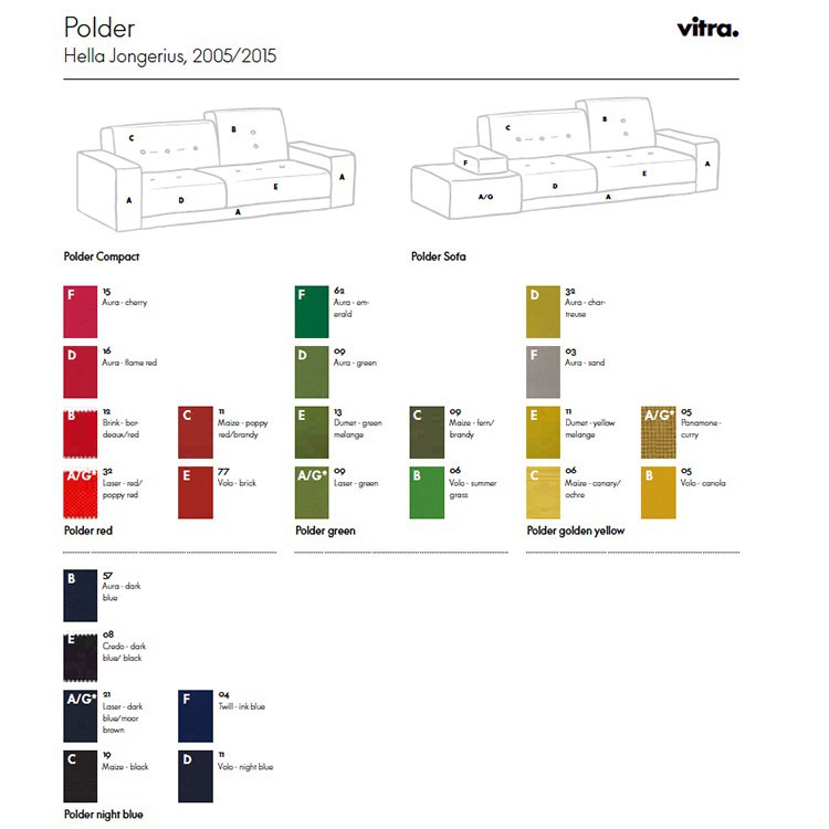 Polder Sofa Colour Placement