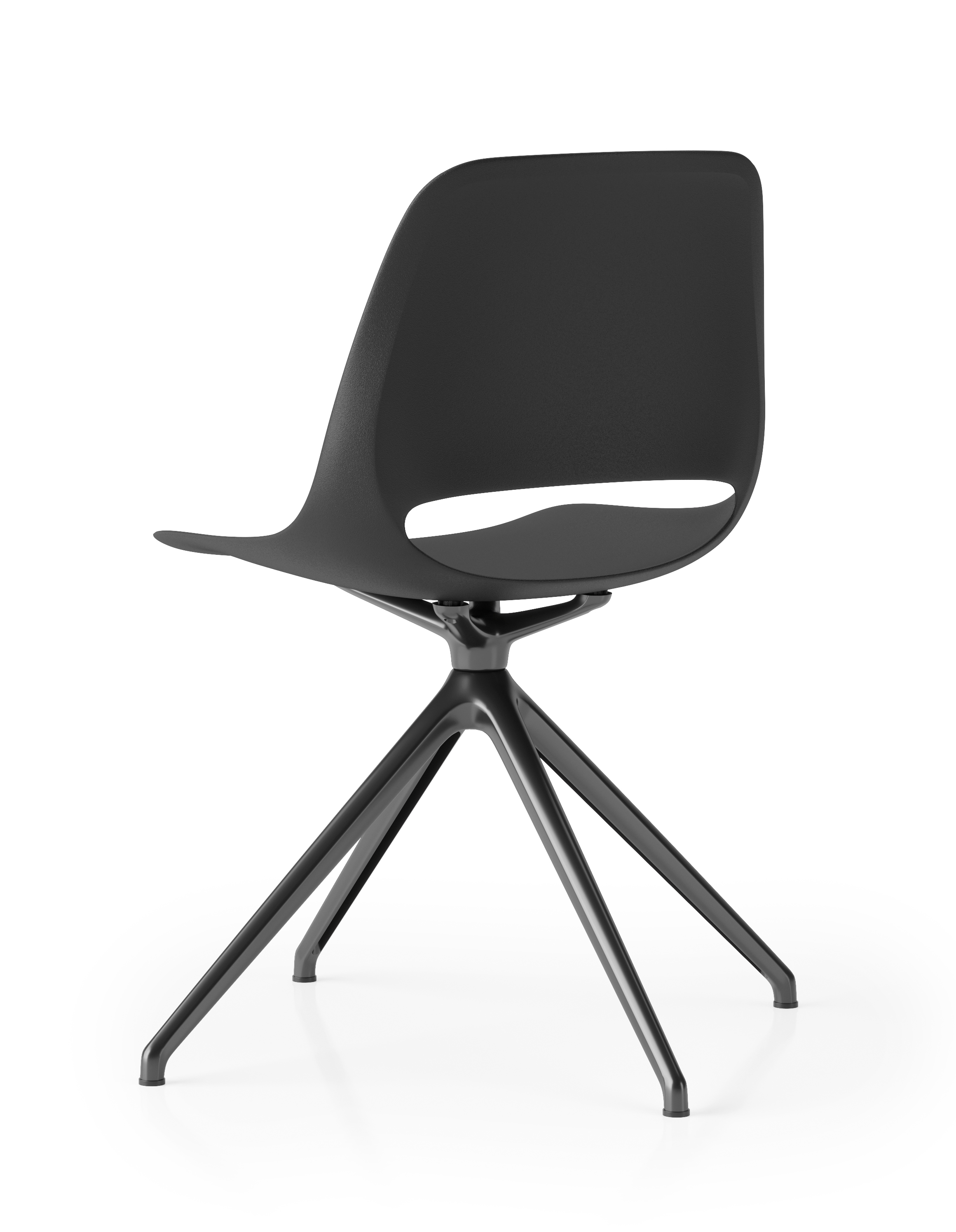 Boss Design Saint Chair - 4 Star Fixed Height Base - All Black