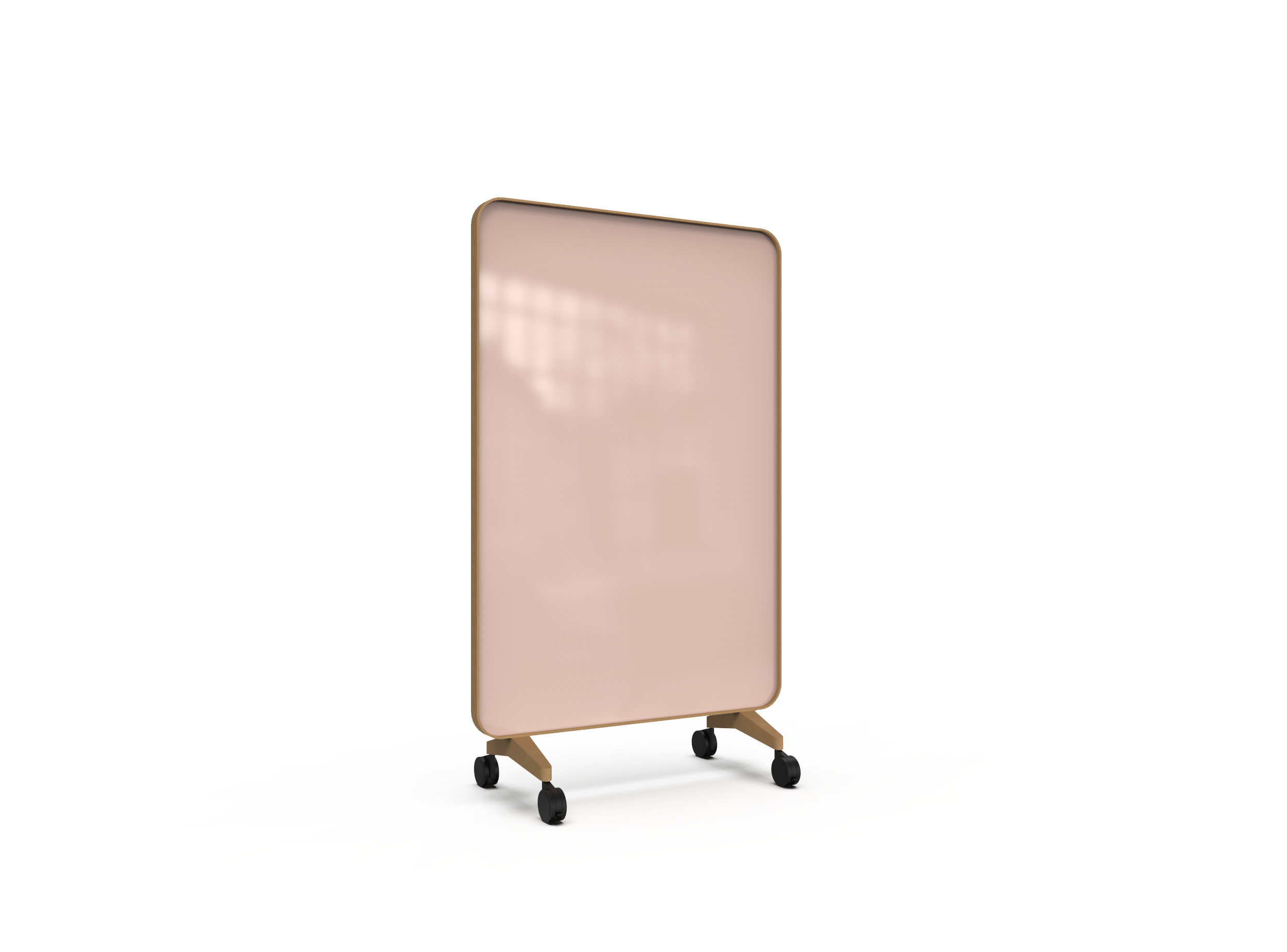 Lintex Frame Mobile Whiteboard - Oak frame