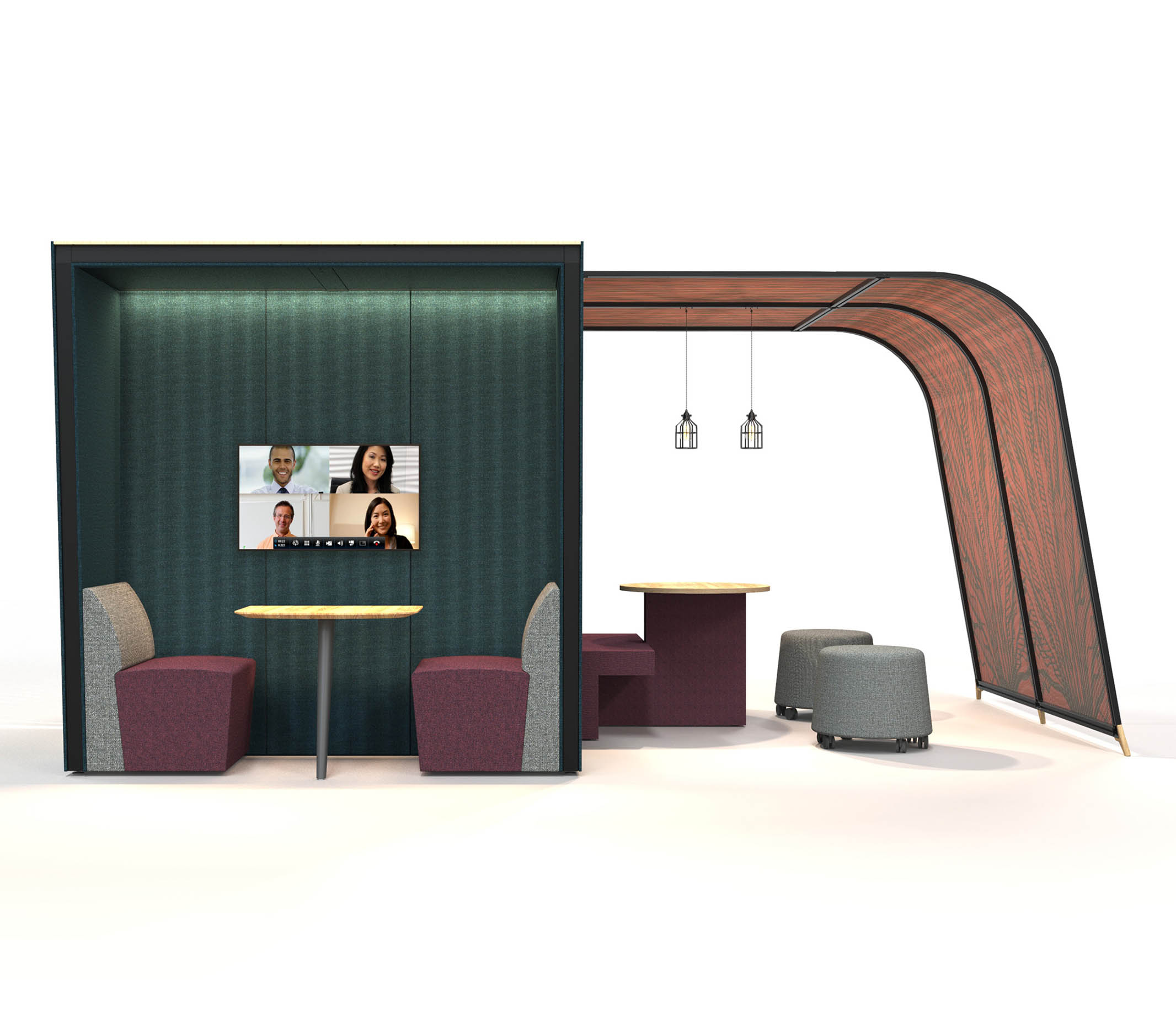 Orangebox Campers and Dens - Cabins with Awning - Front View