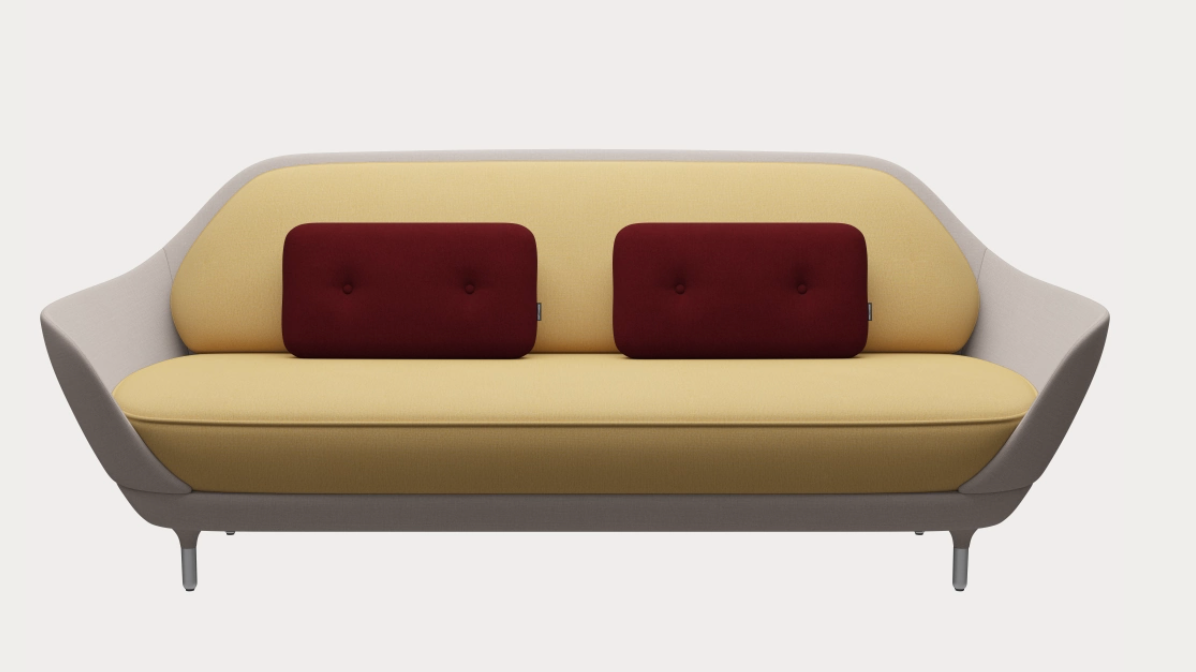 Outer Upholstery in Light Beige, Seat & Back Upholstery in