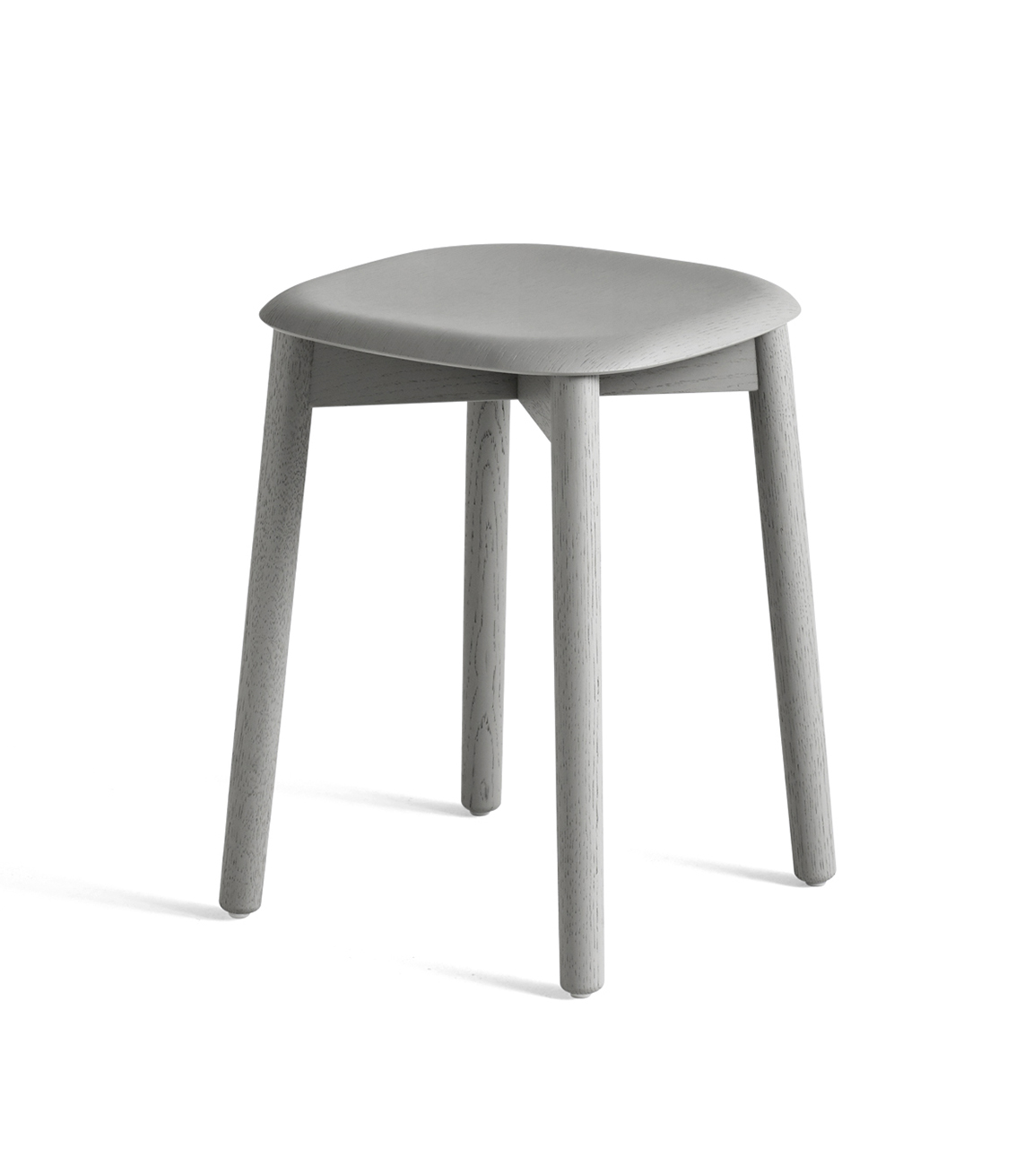 HAY Soft Edge 72 Low Stool - Soft Grey Lacquered Oak