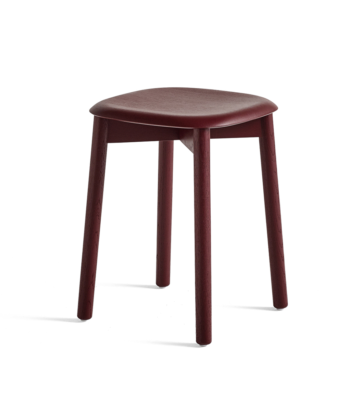 HAY Soft Edge 72 Low Stool - Fall Red Lacquered Oak