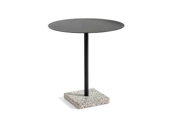 HAY Terrazzo Round Table Grey Base Anthracite Top