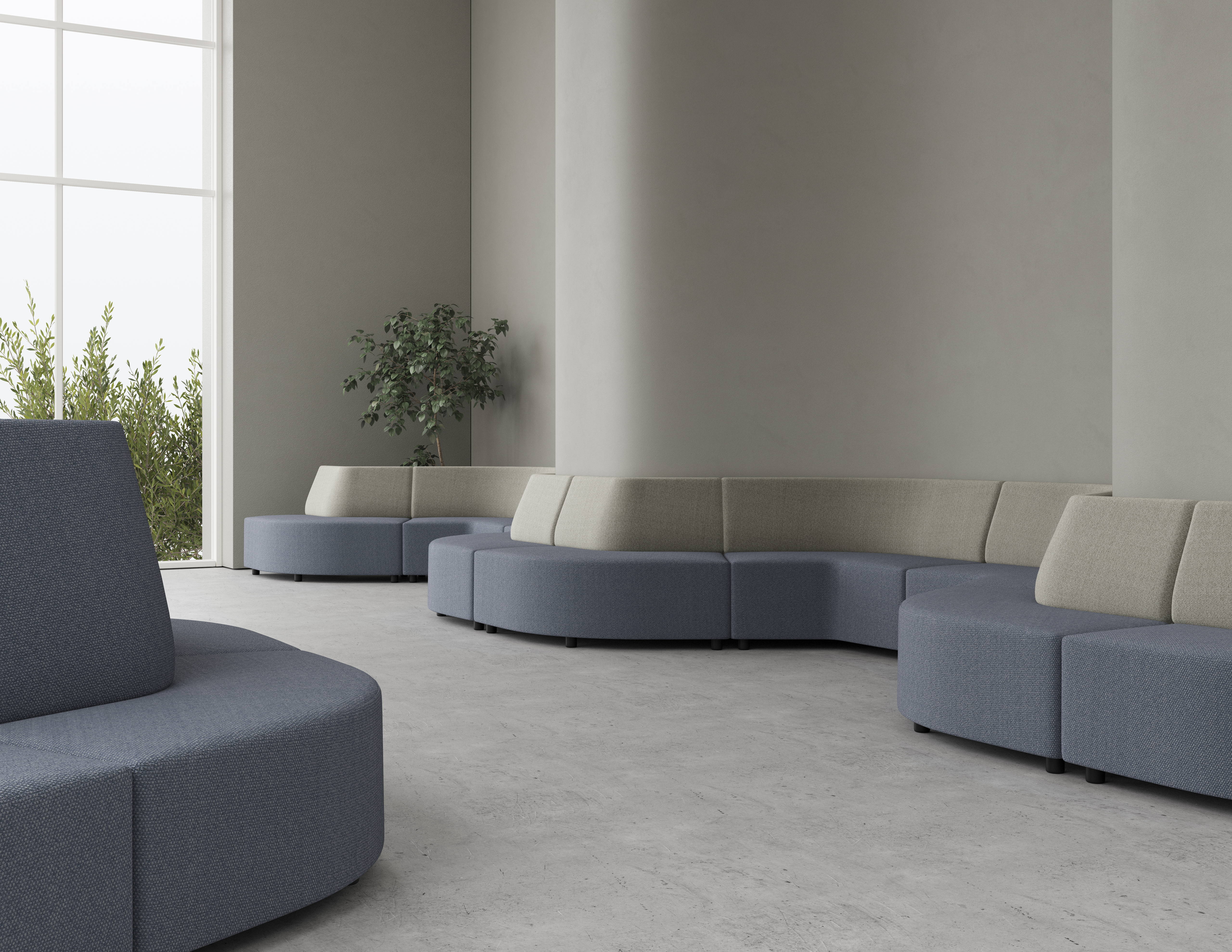 Ocee Design FourLikes 120 Degree Convex High Back and Concave Low Back Breakout Space