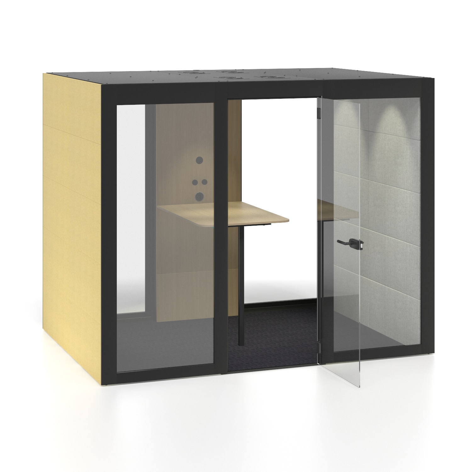 Narbutas Silent Room Pod L Upholstered External with Rear Glass