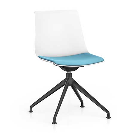 Interstuhl Shuffle SU142 Chair White, Blue Seat