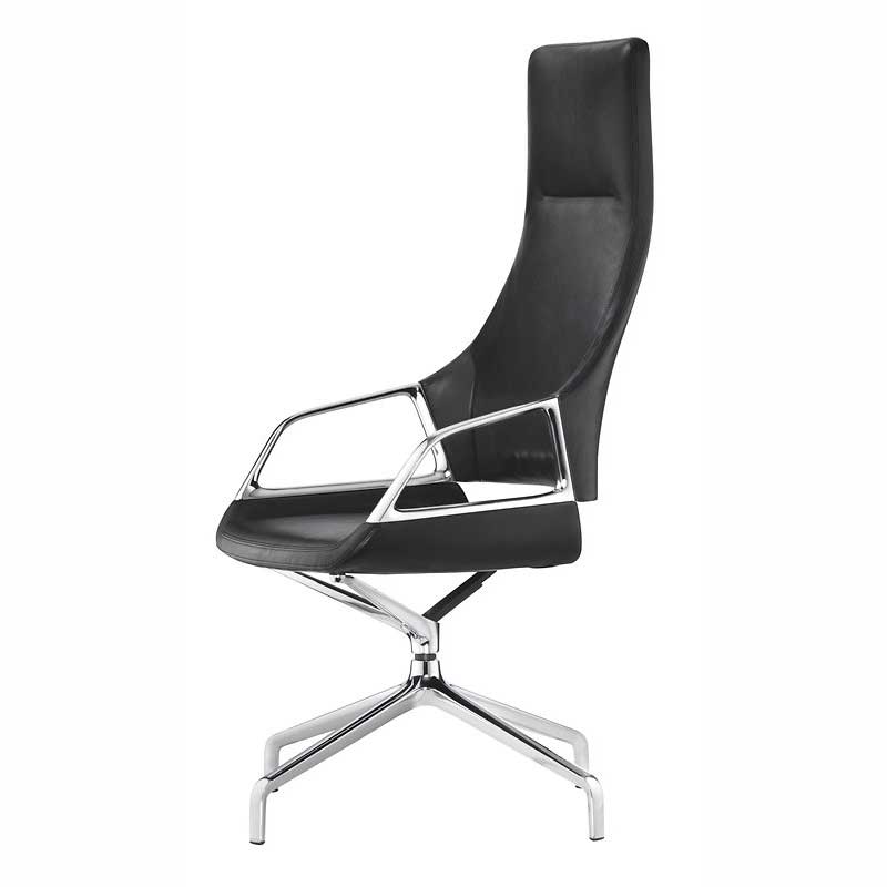 Wilkhahn Graph High Back Chair Swivel Mounted Four Star Base Black
