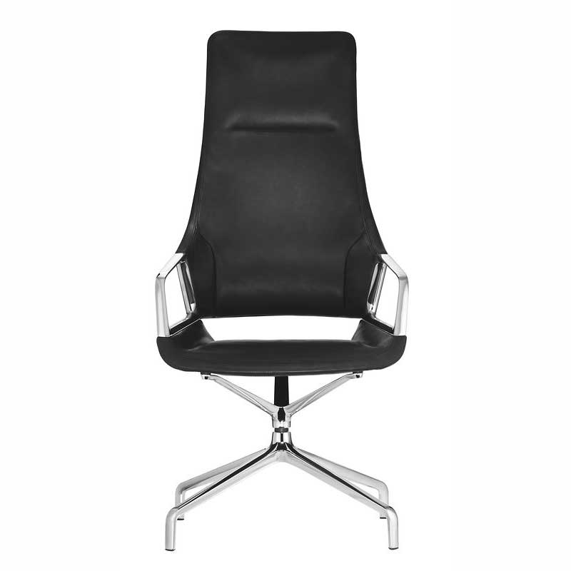 Wilkhahn Graph High Back Chair Swivel Mounted Four Star Base Black