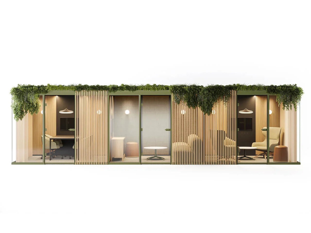 Boss Design Eden Pods in cluster formation