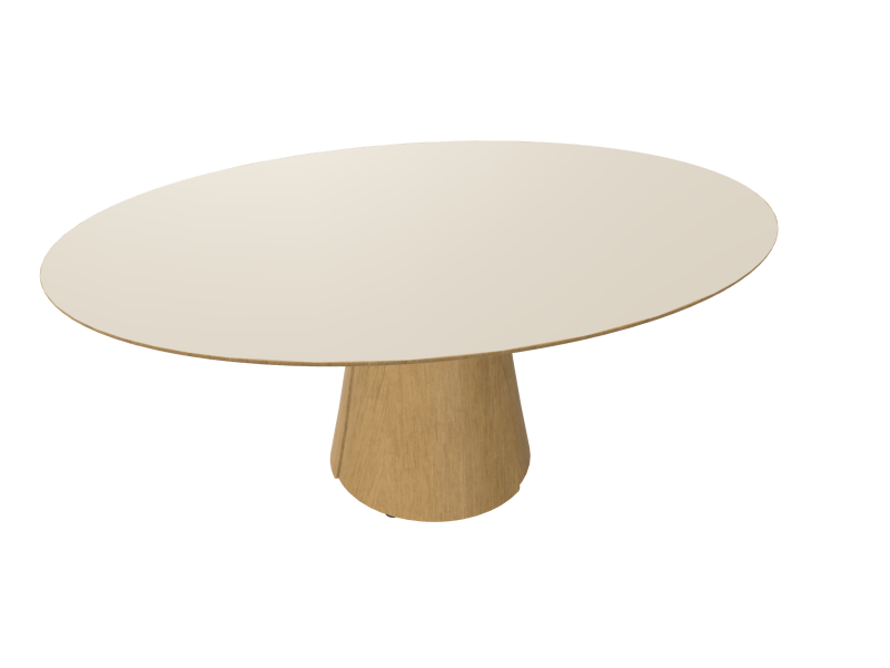 Narbutas Botany - Oval Meeting Table w/ Wooden Base