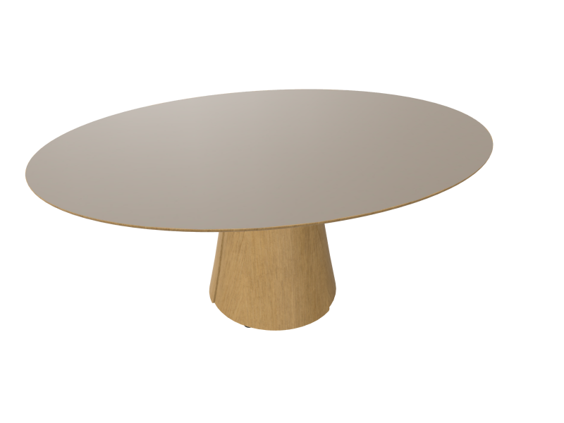 Narbutas Botany - Oval Meeting Table w/ Wooden Base