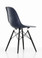 Vitra Eames Fiberglass DSW Chair Navy Blue - Black Maple Rear Angle View