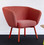 Ocee Design Billo Armchair Monochrome Orange Metal Base