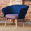 Ocee Design Billo Armchair Wood Base