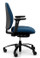 RH Logic 200 Ergonomic Task Chair - Blue / With Armrests / Black Base - Side