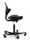 quick ship hag capisco puls 8020 saddle chair - black shell - nexus black fabric - black base - side view