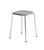 HAY Soft Edge 70 Low Stool - Soft Grey Lacquered Oak - Chromed Base