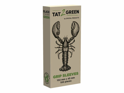 Tat2Green - Barrier Grip Sleeves - Black - 102 mm x 45 mm - Box of 100