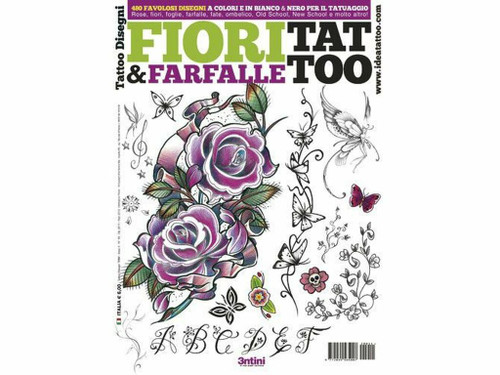 3ntini - Tattoo Flash Drawings - Fiori & Farfalle