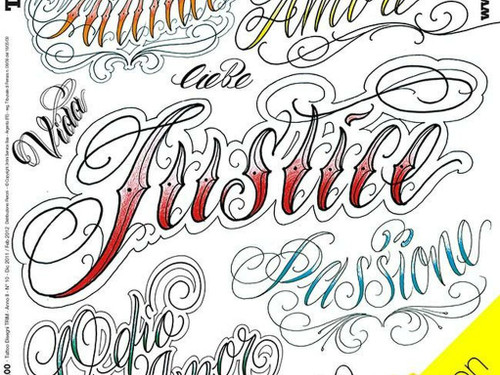 3ntini - Tattoo Flash Drawings - Lettering & Script