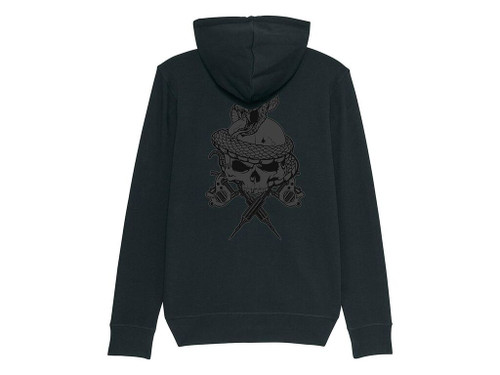 Tattooland - Hooded Vest with Zipper - Skull Design