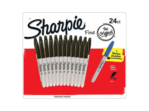 Sharpie - Fine Point Black Set - Pack of 24 + 1