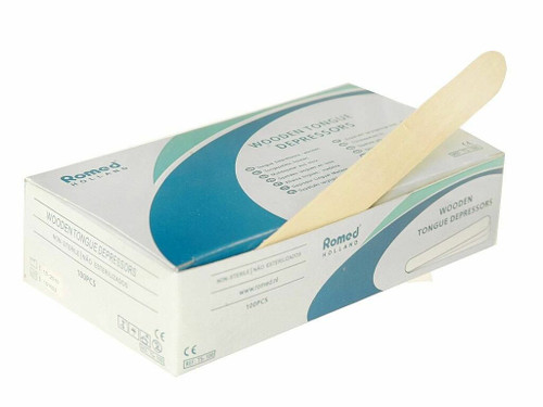 Romed - Wooden Tongue Depressors - Box of 100